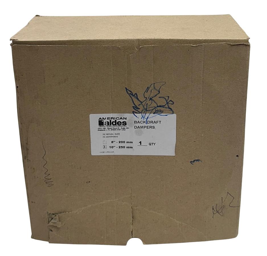 Used AMERICAN ALDES 10'' - 250mm OEM SPRING-LOADED BACKDRAFT DAMPER PROFESSIONAL NSMP