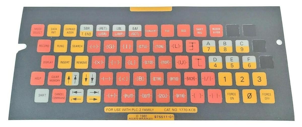 Used NEW ALLEN BRADLEY 975511-01 KEYBOARD OVERLAY 1771-KBC