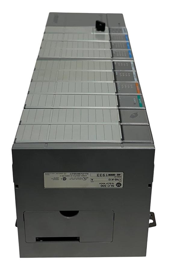 Used COMPLETE ALLEN BRADLEY SLC 500 5/03 PROGRAMMABLE CONTROLLER 10-SLOT CHASSIS USNP