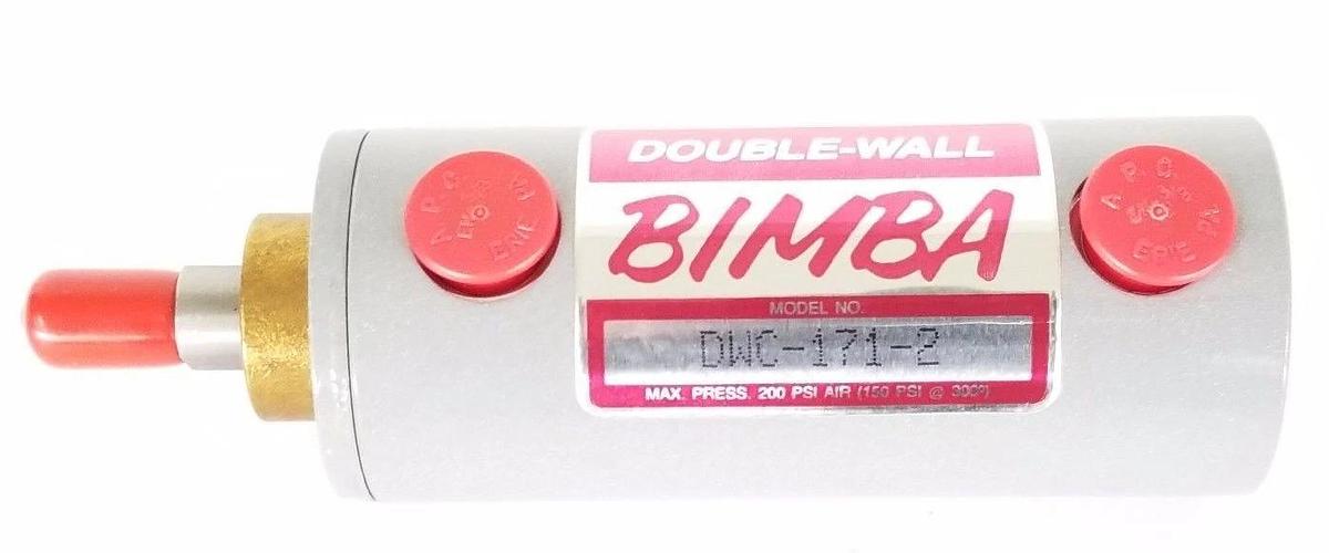 Used NEW BIMBA DWC-171-2 PNEUMATIC CYLINDER 1-1/2" BORE, 1" STROKE, 200 PSI