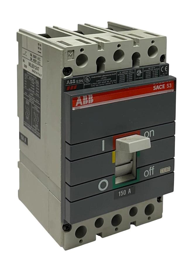 Used ABB SACE ISOMAX S3N150 / XR-2394 / S3N SACE S3 CIRCUIT BREAKER 150A 600V USNP