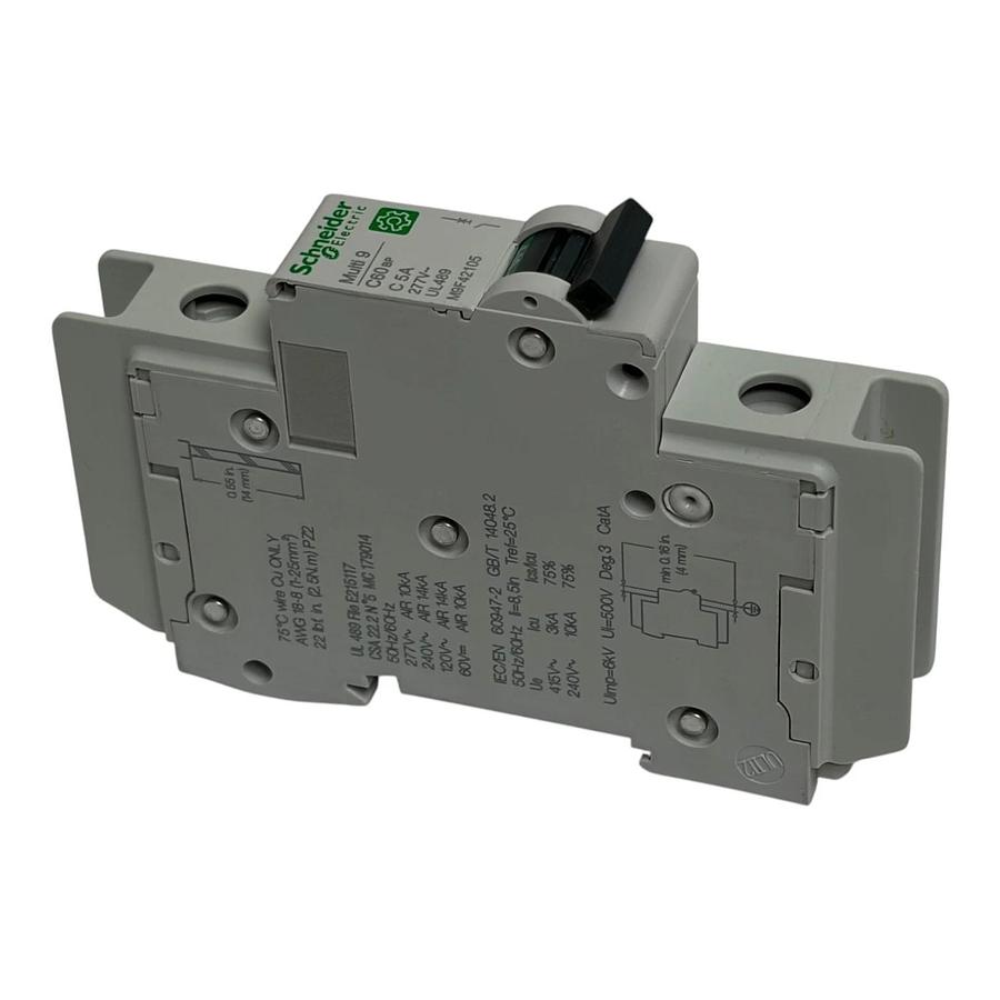 Schneider Electric M9F42105 Multi9 C60BP 1 Pole 5A C Curve Circuit Breaker New