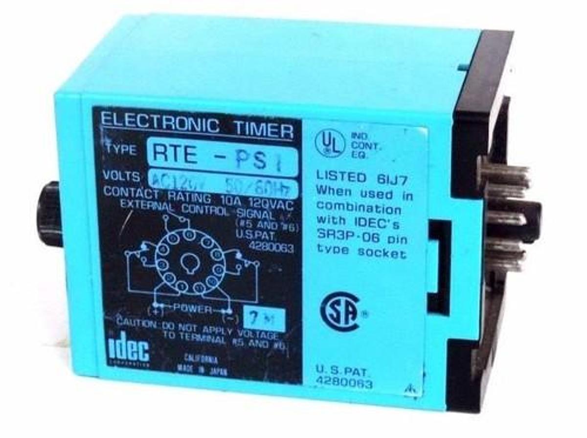 Used IDEC RTE-PS1 ELECTRONIC TIMER 120V 50/60HZ RTEPS1