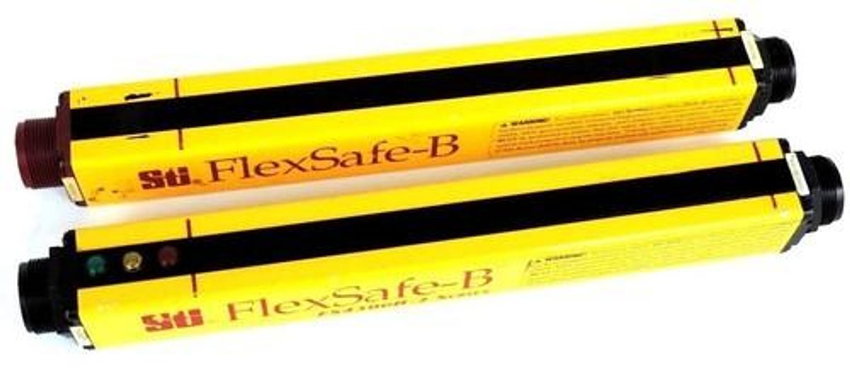 Used STI FLEXSAFE B FS4300B-2 SERIES LIGHT CURTAIN SET 8" FS4308B-2R-1, FS4308B-2X-1