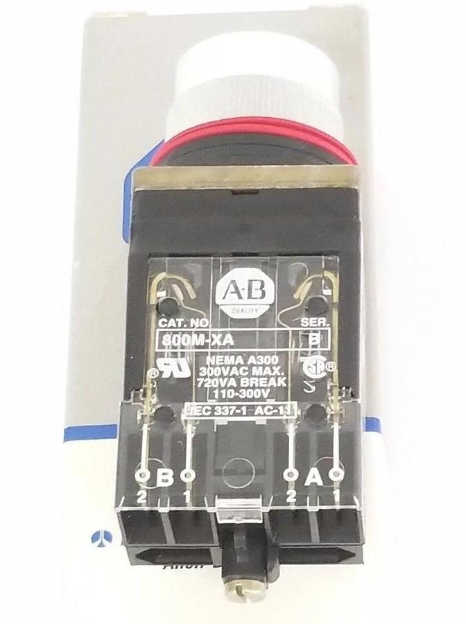 Used NIB ALLEN BRADLEY 800MR-HX2BLA SMALL ROUND SELECTOR SWITCH UNIT SER. A