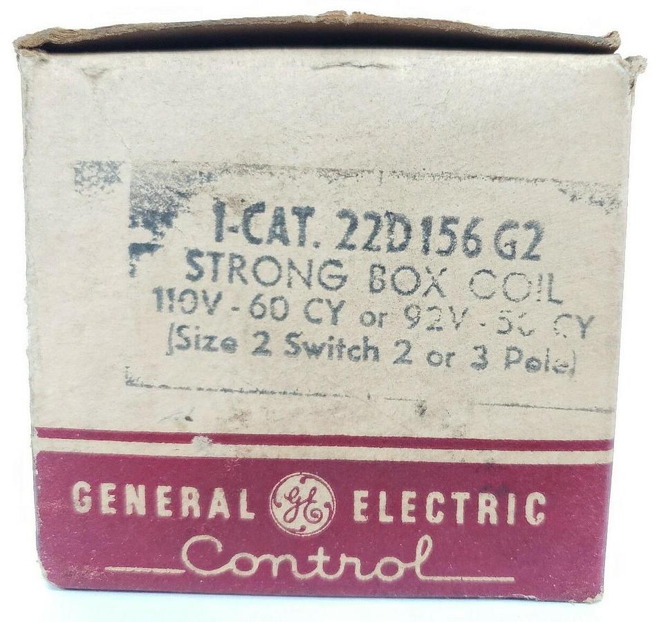 Used NIB GENERAL ELECTRIC 22D156G2 COIL 92/110 VAC 50/60 HZ