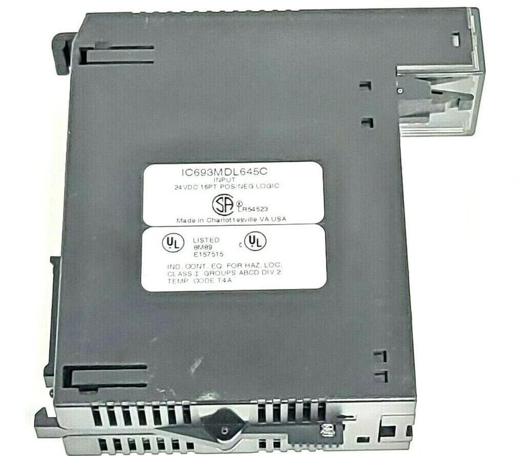 Used GE FANUC IC693MDL645C INPUT MODULE 16PT POS/NEG LOGIC (NO WIRING ARM)