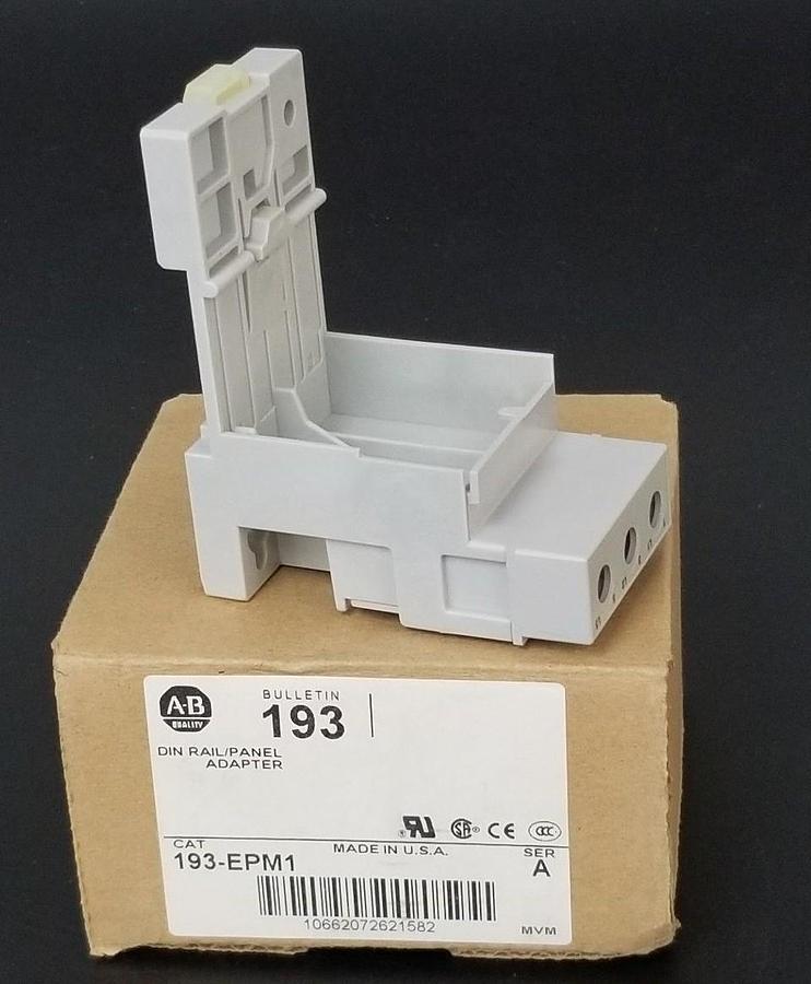 NIB ALLEN BRADLEY 193-EPM1 SER. A DIN RAIL / PANEL ADAPTER 193EPM1