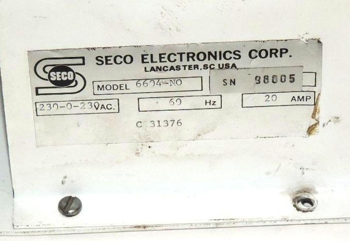 Used SECO ELECTRONICS 6604-NO DC DRIVE, 230 VAC, 20 AMP 6604NO