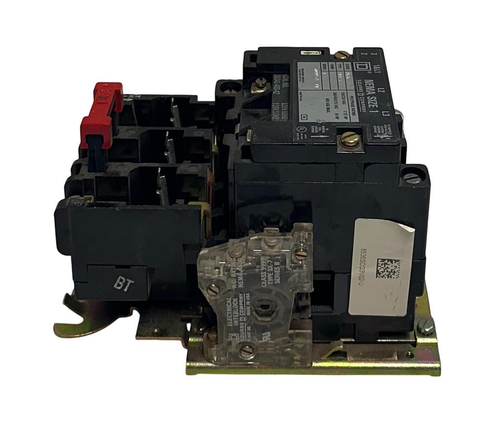 Used SQUARE D 8536-SCO-3 / 8536SCO3 NEMA SIZE 1 MAGNETIC STARTER FORM S SERIES A USNP