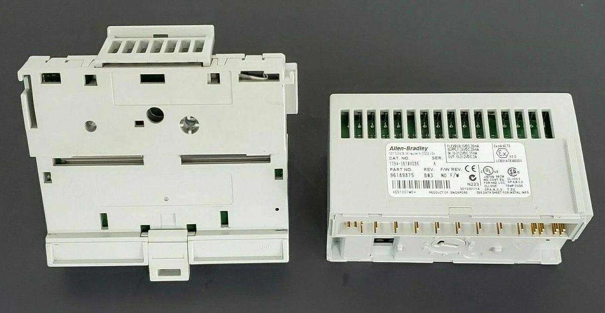 Used ALLEN BRADLEY 1794-IB10XOB6 FLEX I/O SER. A REV. B03 W/ 1794-TB3 SER. A REV. A01