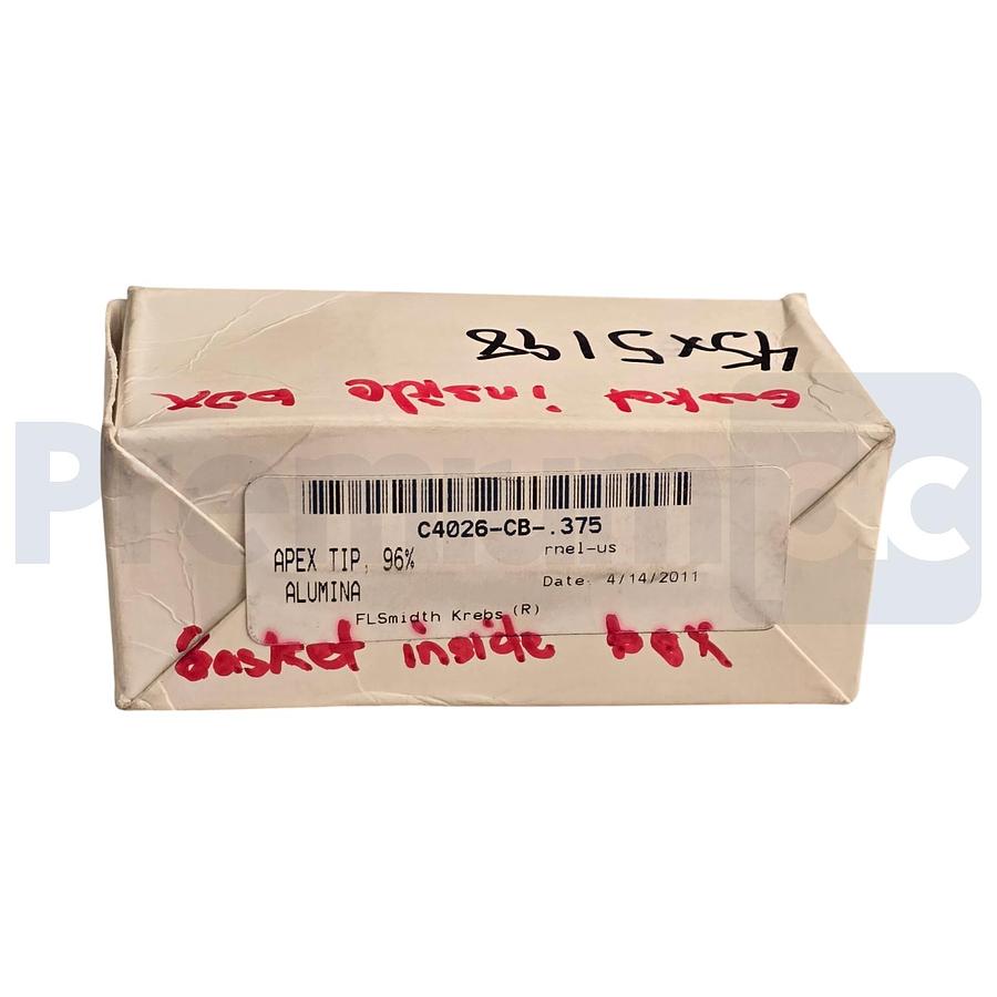Used FLSmidth Krebs C4026-CB-.375 Hydrocyclone Apex Tip 96% Alumina Ceramic Nozzle