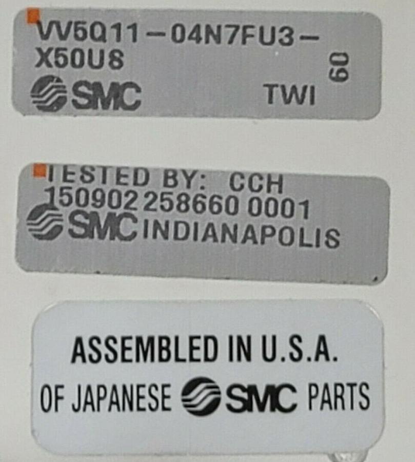 Used NEW SMC VV5Q11-04N7FU3-X50US VV5Q MANIFOLD VV5Q1104N7FU3X50US