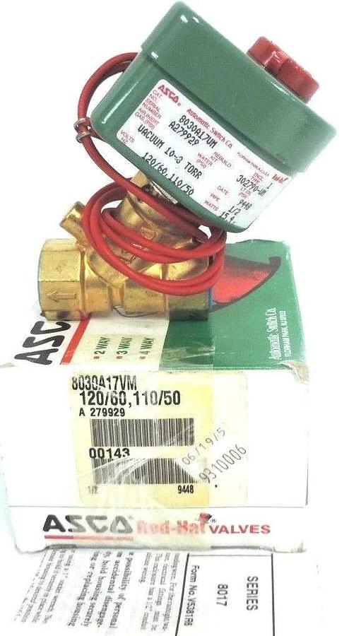 Used NIB ASCO 8030G17VM SOLENOID VALVE KIT 1/2", 120/60, 16.1 WATTS