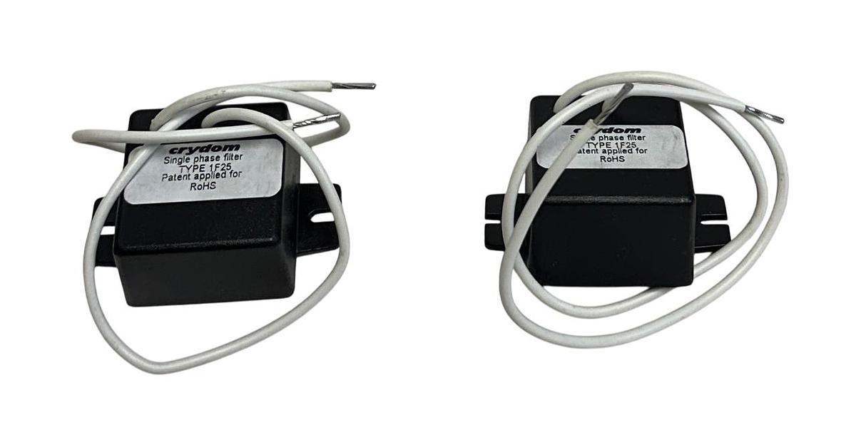 Used 2 CRYDOM 1F25 SINGLE PHASE SUPPRESSION FILTERS 275V NSNP