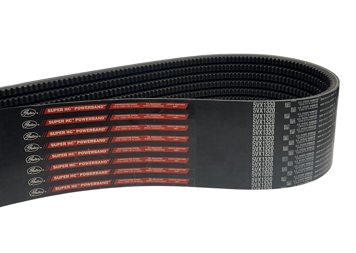 Used GATES 8/5VX1320 / 5VX1320 SUPER HC POWERBAND V-BELT LENGTH MATCHED V80 NSNP