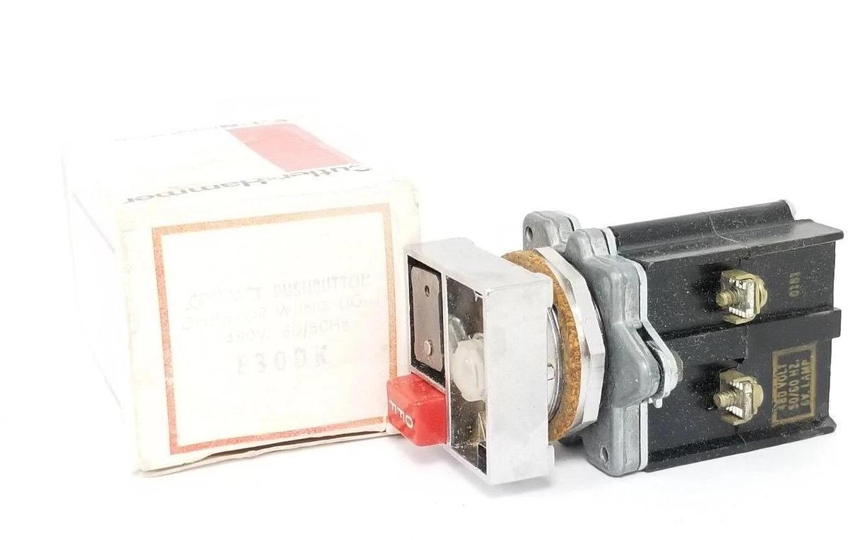 NIB EATON CUTLER-HAMMER E30DK COMPACT PUSHBUTTON OPERATOR W/IND. LIGHT