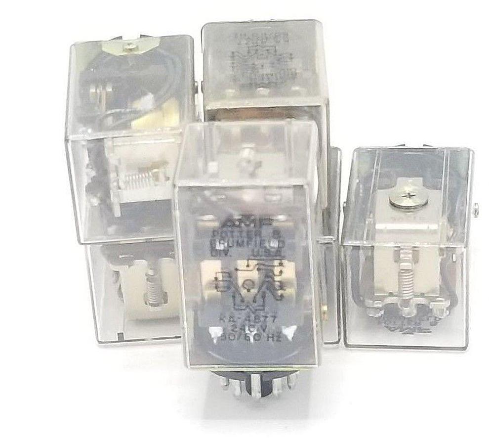 Used LOT OF 6 AMF POTTER & BRUMFIELD KA-4877 RELAYS 240V, 50/60HZ