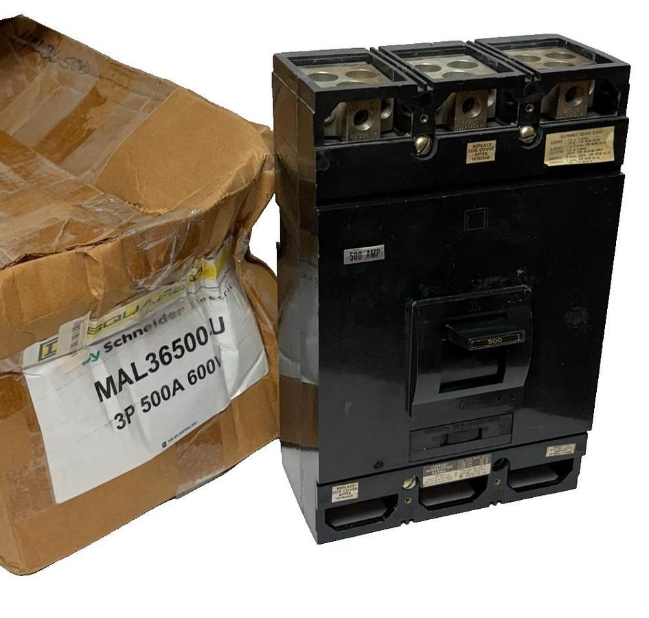 Used Square D MAL36500 Series 1 Molded Case Circuit Breaker 3P 500A 600V
