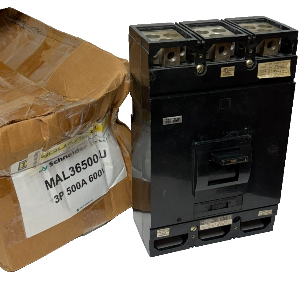 Used Square D MAL36500 Series 1 Molded Case Circuit Breaker 3P 500A 600V