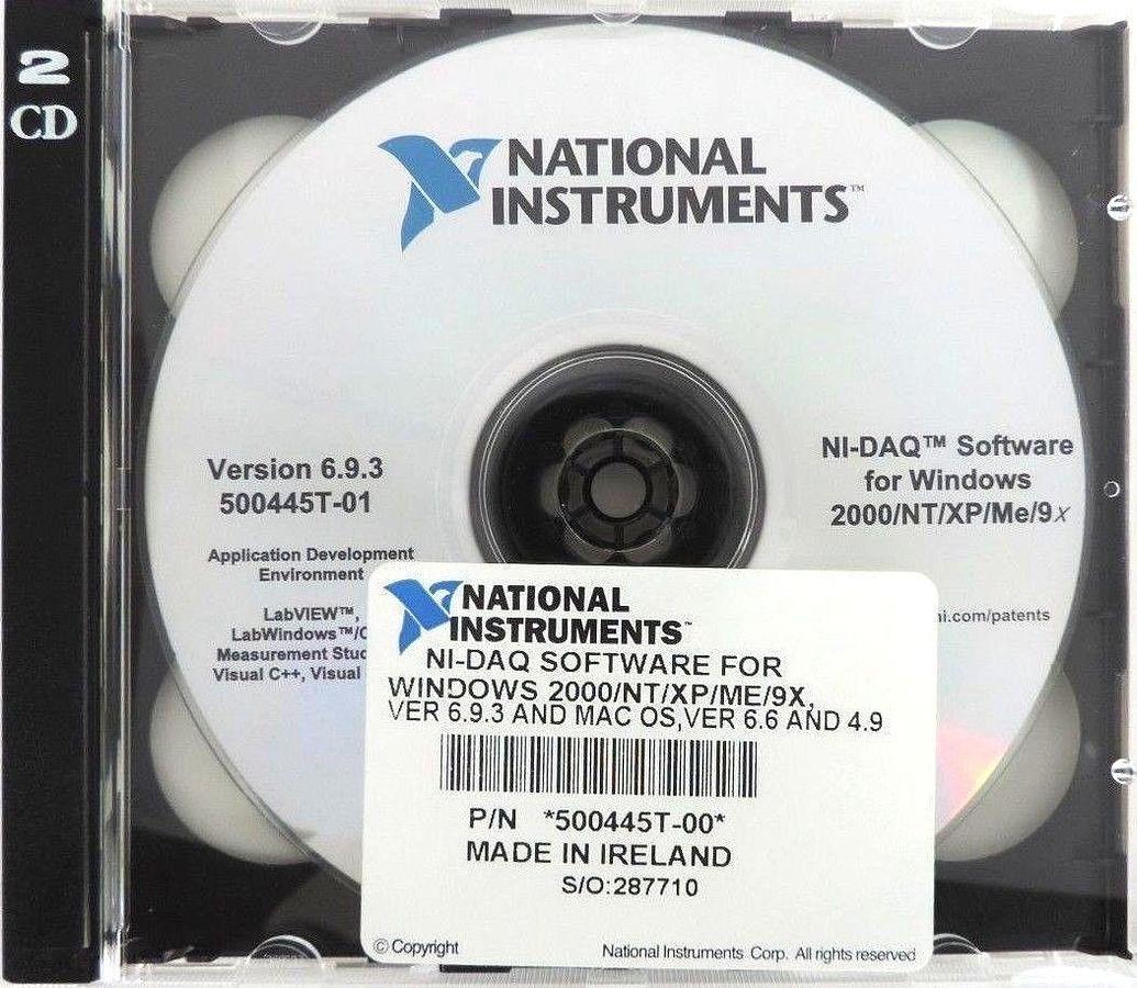 Used NEW NATIONAL INSTRUMENTS 500445T-00 NI-DAQ SOFTWARE FOR WINDOWS 2000/NT/XP/Me/9X