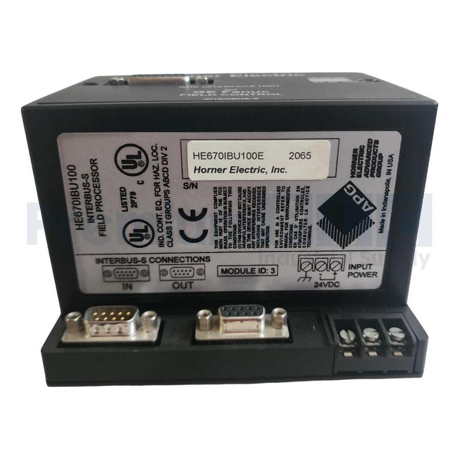 Used HORNER ELECTRIC HE670IBU100E INTERBUS-S FIELD PROCESSOR GE FANUC FIELD CONTROL