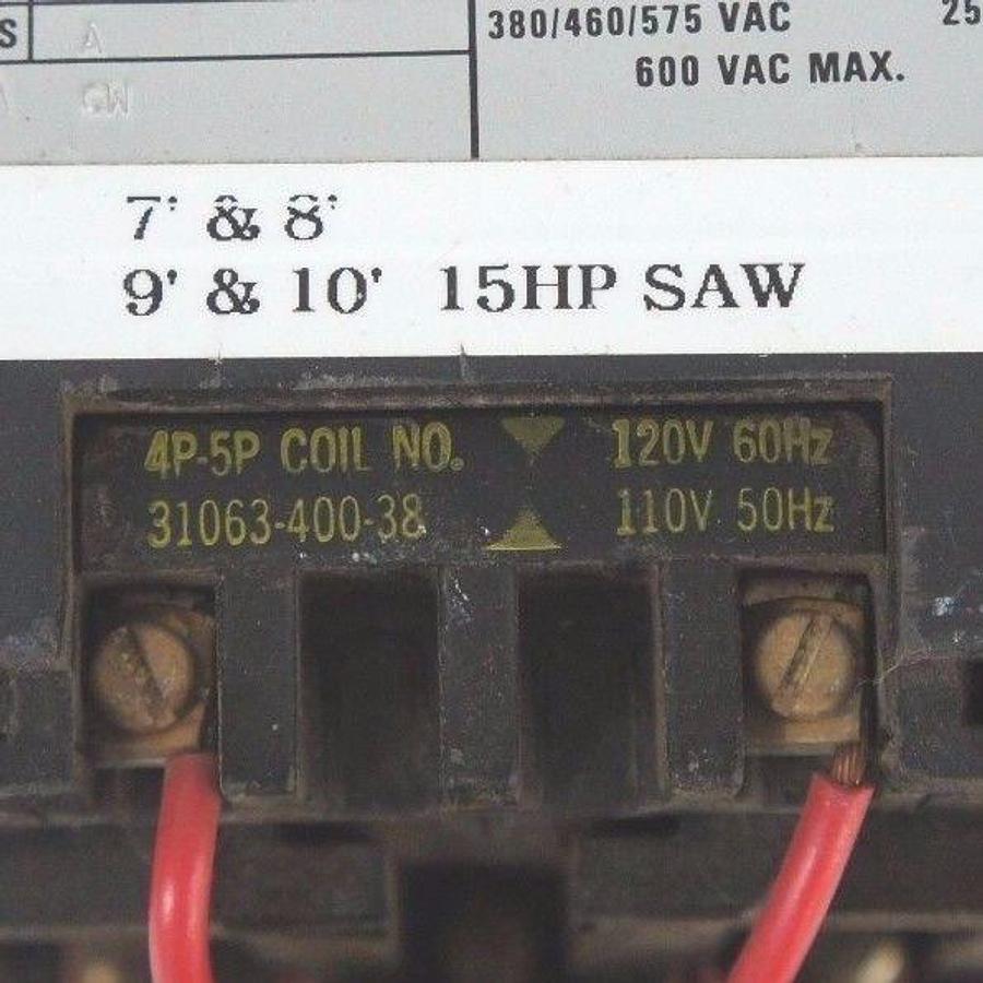 Used SQUARE D 8536-SDO2 FORM: S SERIES: A SIZE 2 STARTER W/ 31063-400-38 COIL