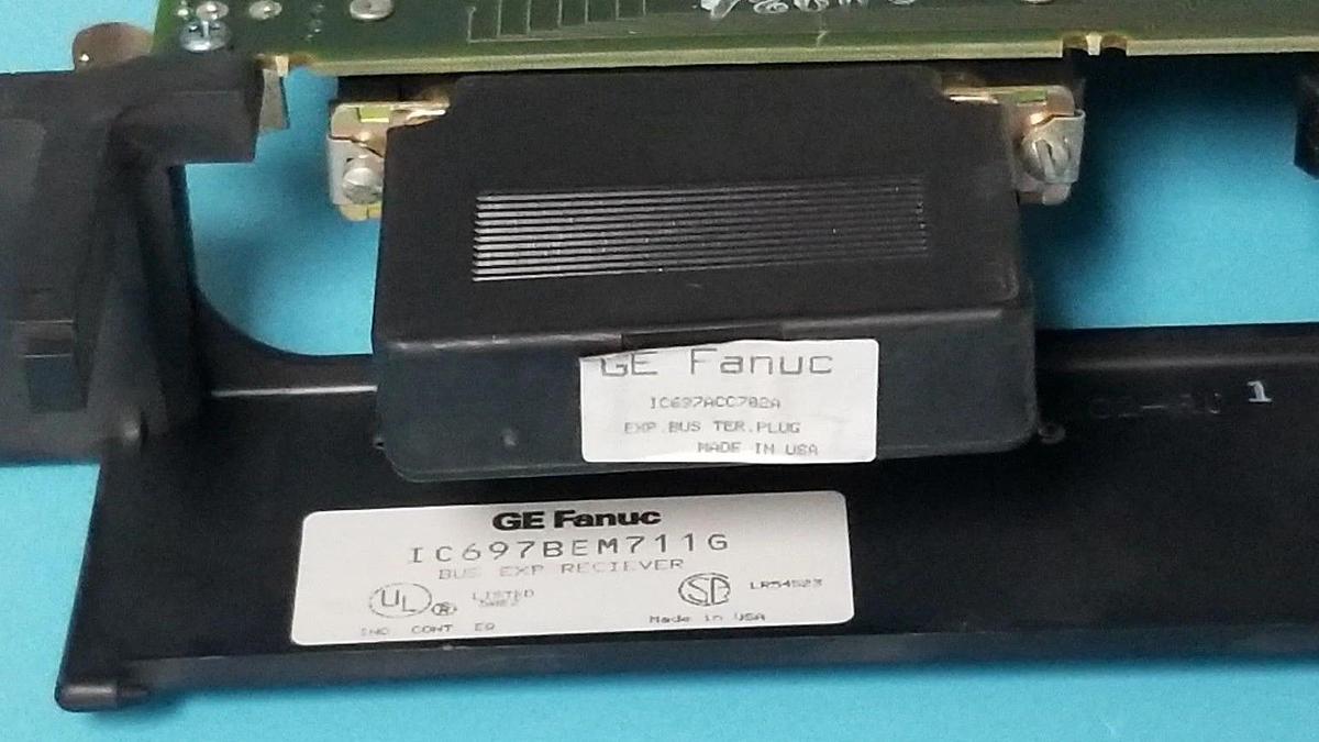 Used GE FANUC IC697BEM711G BUS EXP RECIEVER ASM. NO. 44A730231-G01, IC697ACC702A