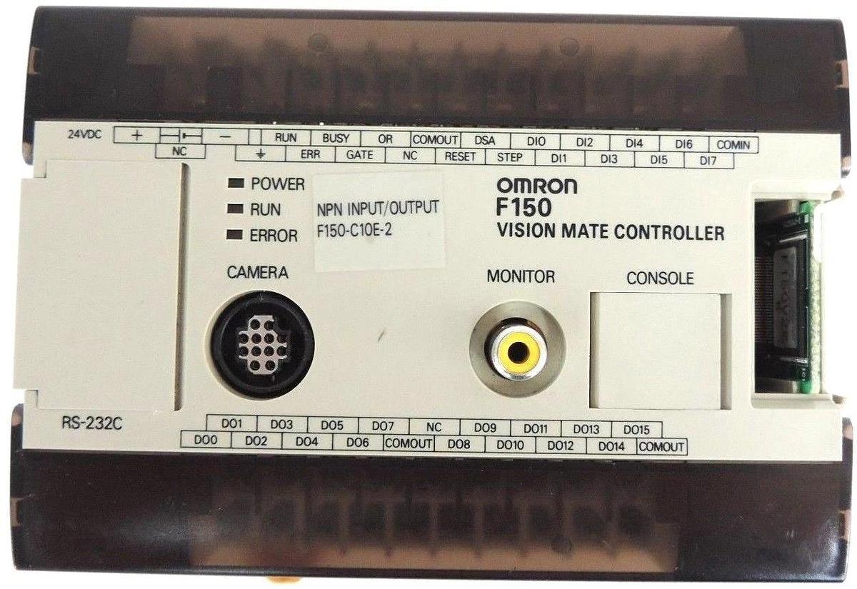Used OMRON F150-C10E-2 VISION MATE CONTROLLER SOURCE: 24VDC 0.5A, MISSING (1) DOOR