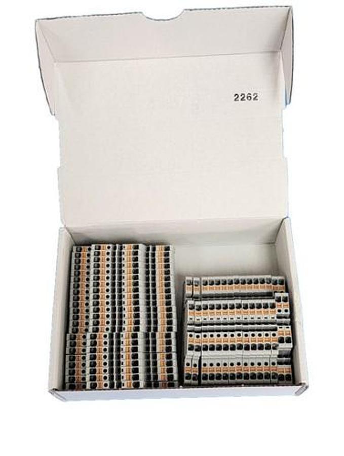 Used BOX OF 37 NEW ALLEN BRADLEY 1492-PD3 /A IEC FEED-THROUGH PUSH-IN TERMINAL BLOCKS