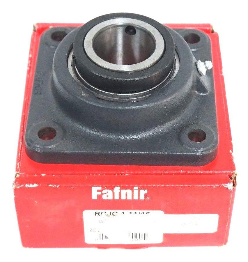 Used NIB FAFNIR RCJC 1 11/16 INDUSTRIAL DUTY CONCENTRIC COLLAR 4-BOLT FLANGE BEARING