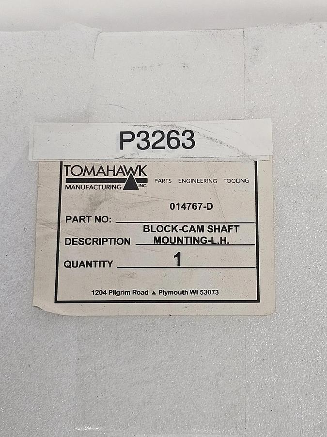 NEW TOMAHAWK 014767-D BLOCK-CAM SHAFT MOUNTING L.H.