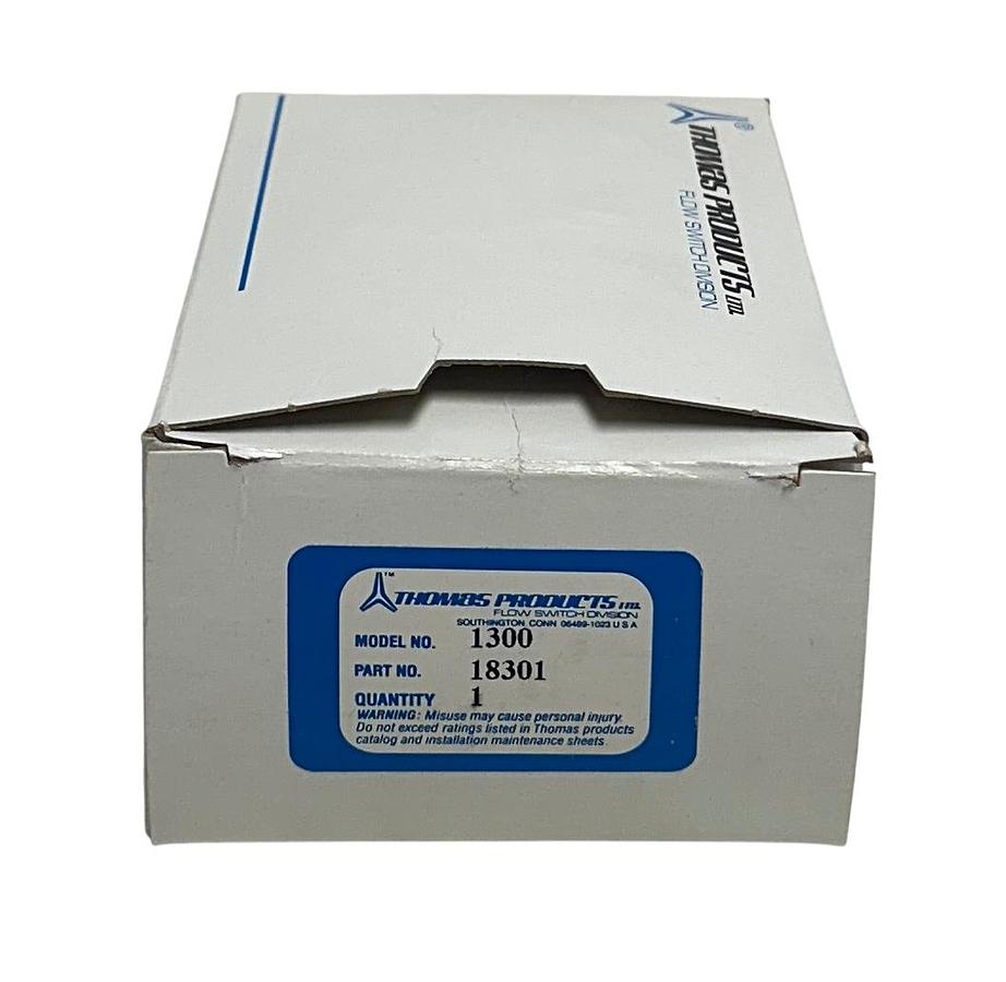 Used THOMAS PRODUCTS MODEL 1300 / 18301 RIGHT ANGLE LIQUID FLOW SWITCH 3/4'' NSMP