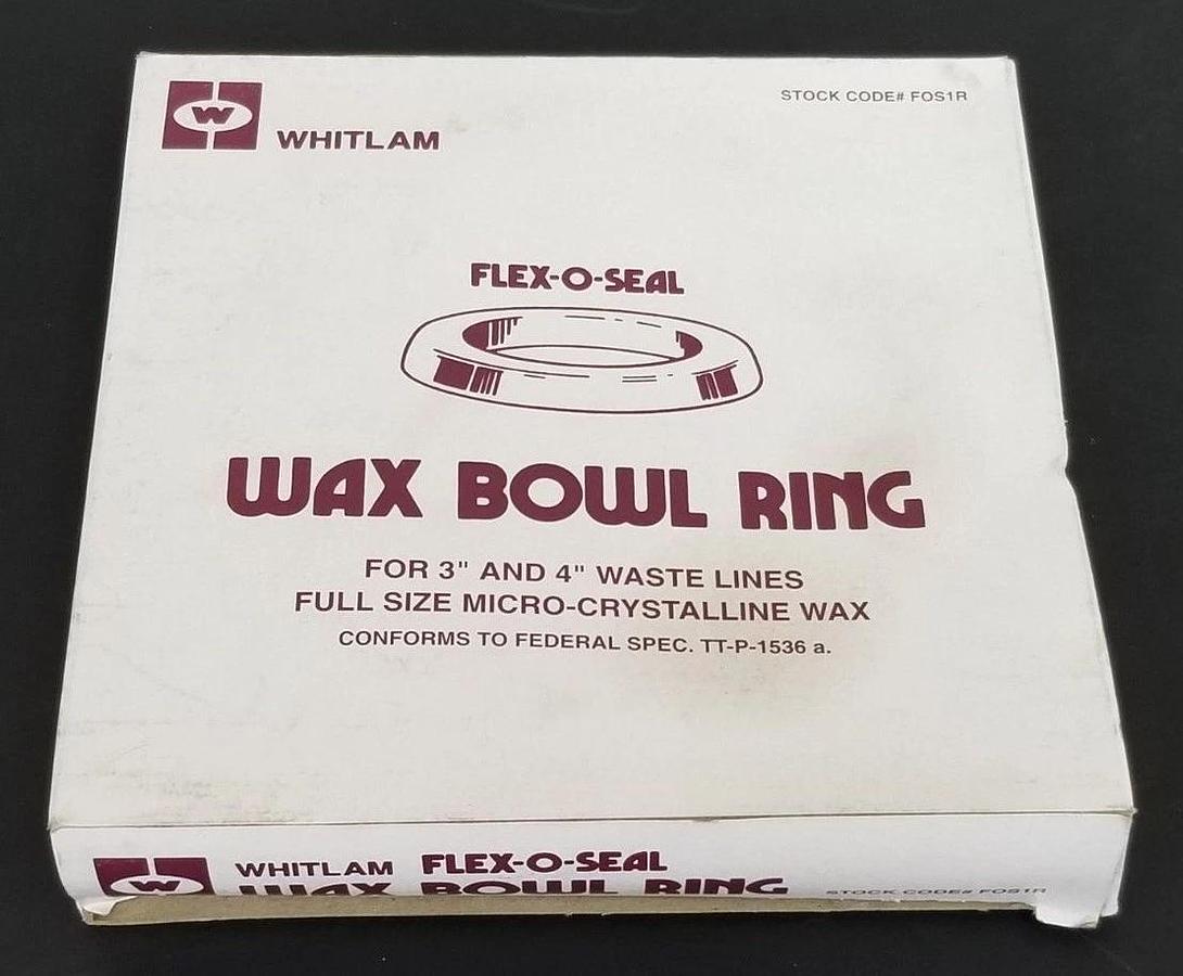 Used LOT OF 2 NIB WHITLAM FOS1R WAX BOWL RINGS FOR 3'' & 4'' WASTE LINES