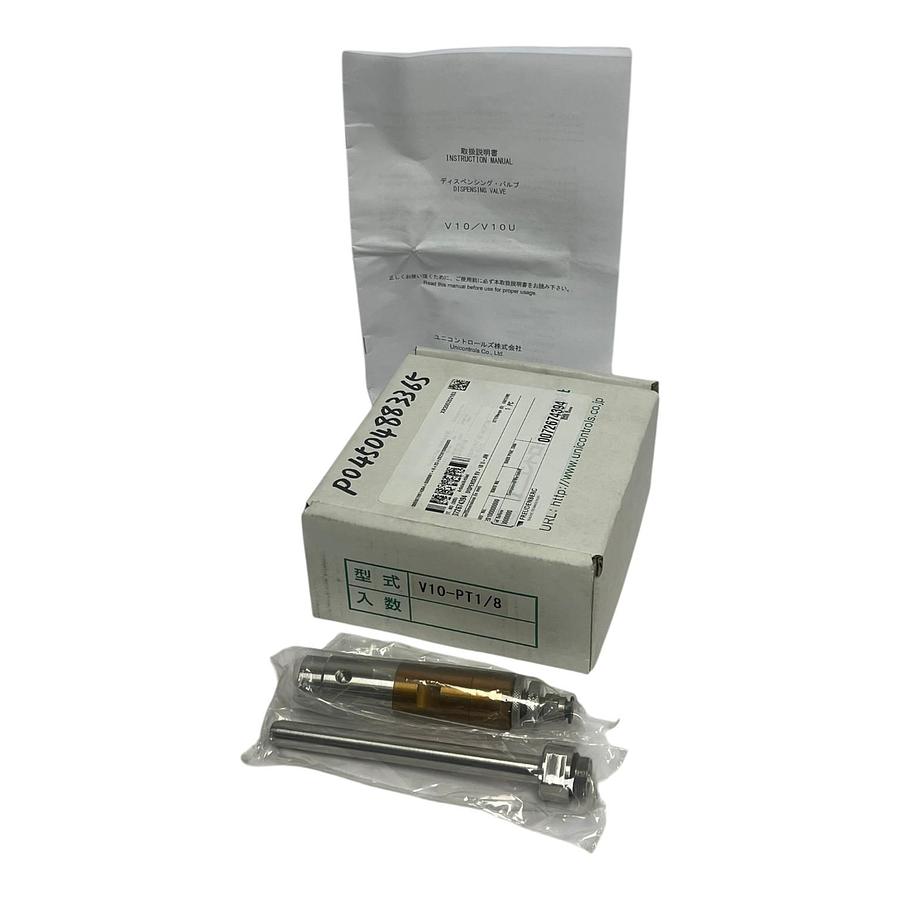 Used Unicontrols Model V10-PT1/8 Precision Fluid Dispensing Poppet Valve