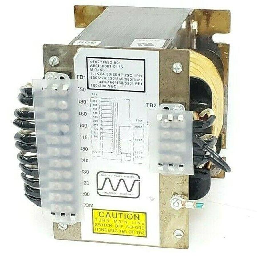 Used FANUC A80L-0001-0176 TRANSFORMER MULTI-TAP 44A724683-001, 1.1KVA 50/60HZ