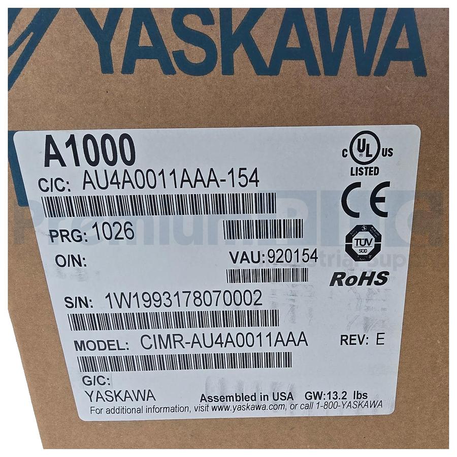 Used MAGNETEK YASKAWA 4009-VG+S4 IMPULSE VG+ SERIES 4 VFD 460V 5HP CIMR-AU4A0011AAA