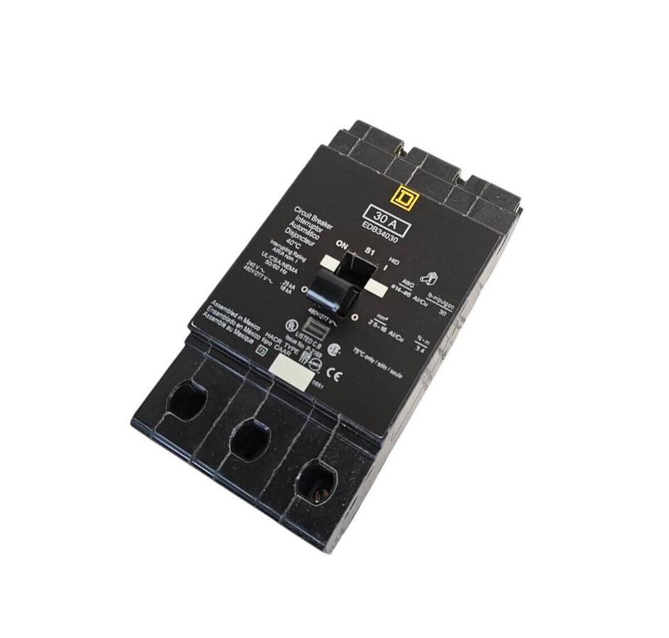 NIB SQUARE D EDB34030 S1 CIRCUIT BREAKER 30A 3P 480Y/277V~ 50/60HZ