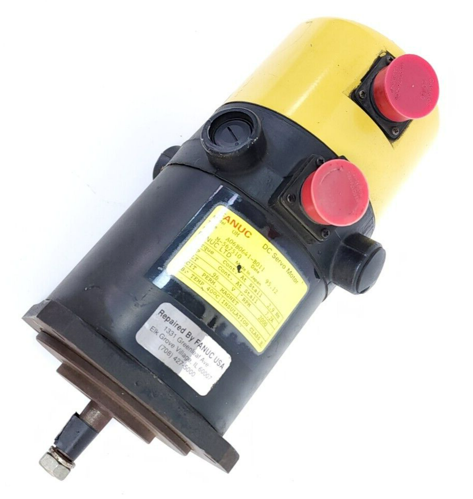 Used REPAIRED FANUC A06B-0641-B011 DC SERVO MOTOR 0M 2000 P/R 96V, 2.9Nm, 7.2A