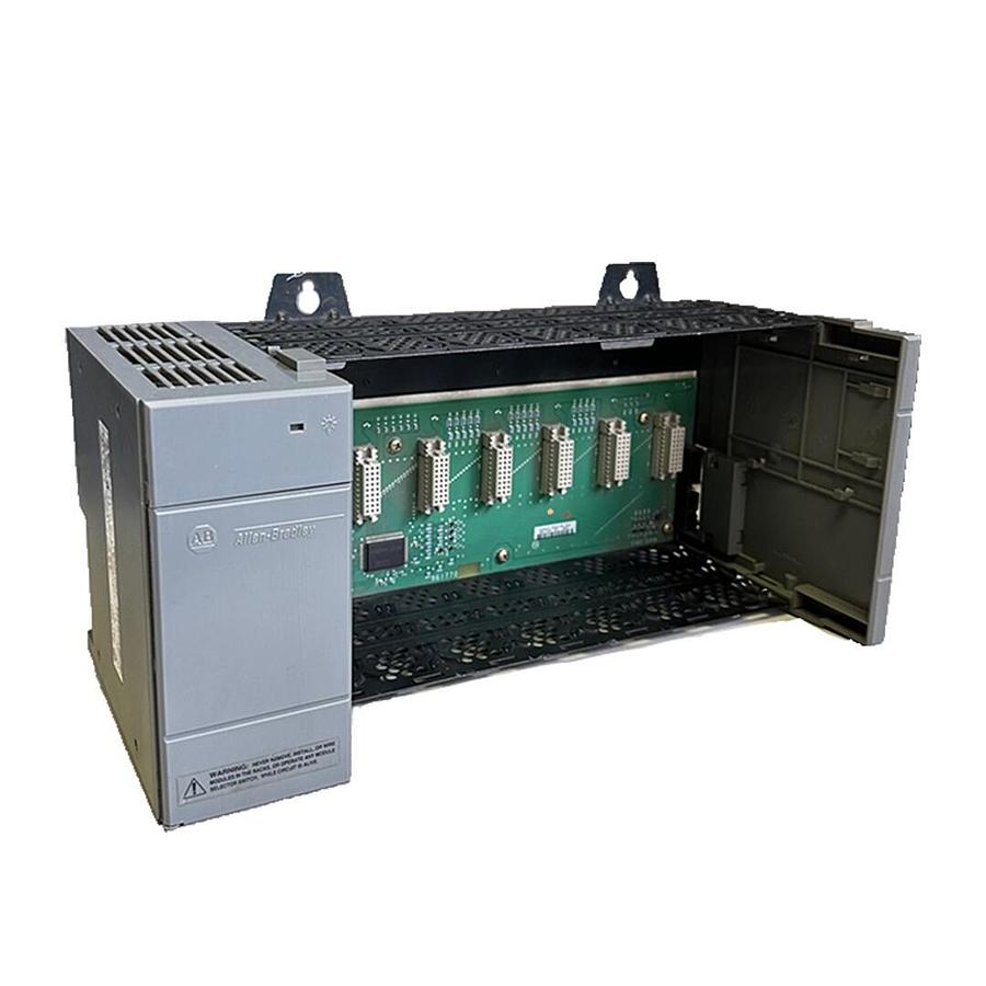 Used ALLEN BRADLEY 1746-P1 /A SLC 500 POWER SUPPLY W/ 1746-A7 /B SLC 7-SLOT RACK