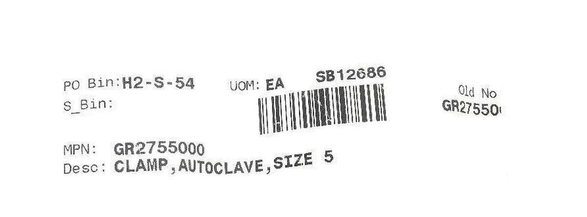 LOT OF 3 NEW FEDEGARI GR2755000 CLAMPS, AUTOCLAVE, SIZE 5
