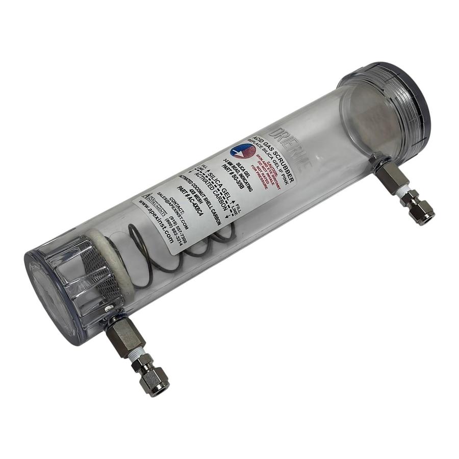 Used Drierite L68-NP-303 Gas Drying Unit Apex Acid Scrubber W/ Plastic Wrench
