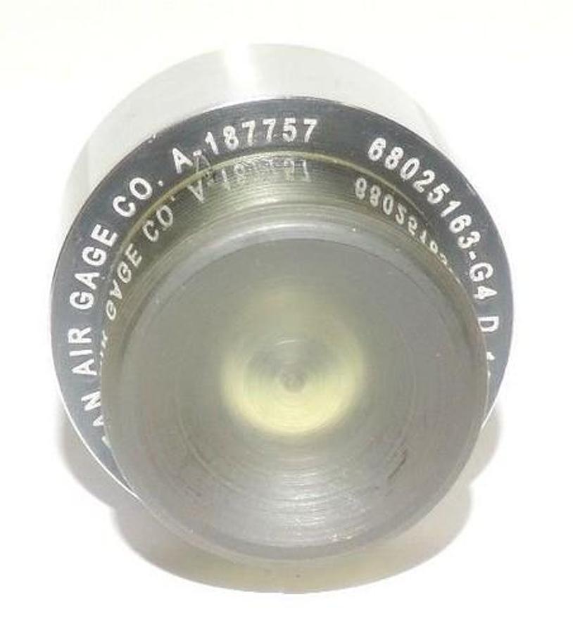 Used NEW MEAN AIR GAGE CO. 68025163-G4 PLUG GAGE 94-400-0499 1.6370 DIA. A-187757