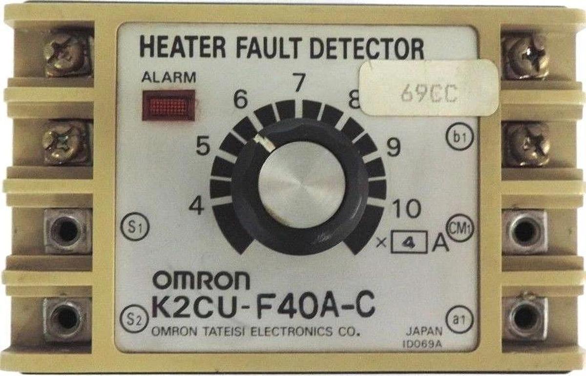 Used OMRON K2CU-F40A-C HEATER FAULT DETECTOR 100VAC, K2CU-F, K2CUF40AC