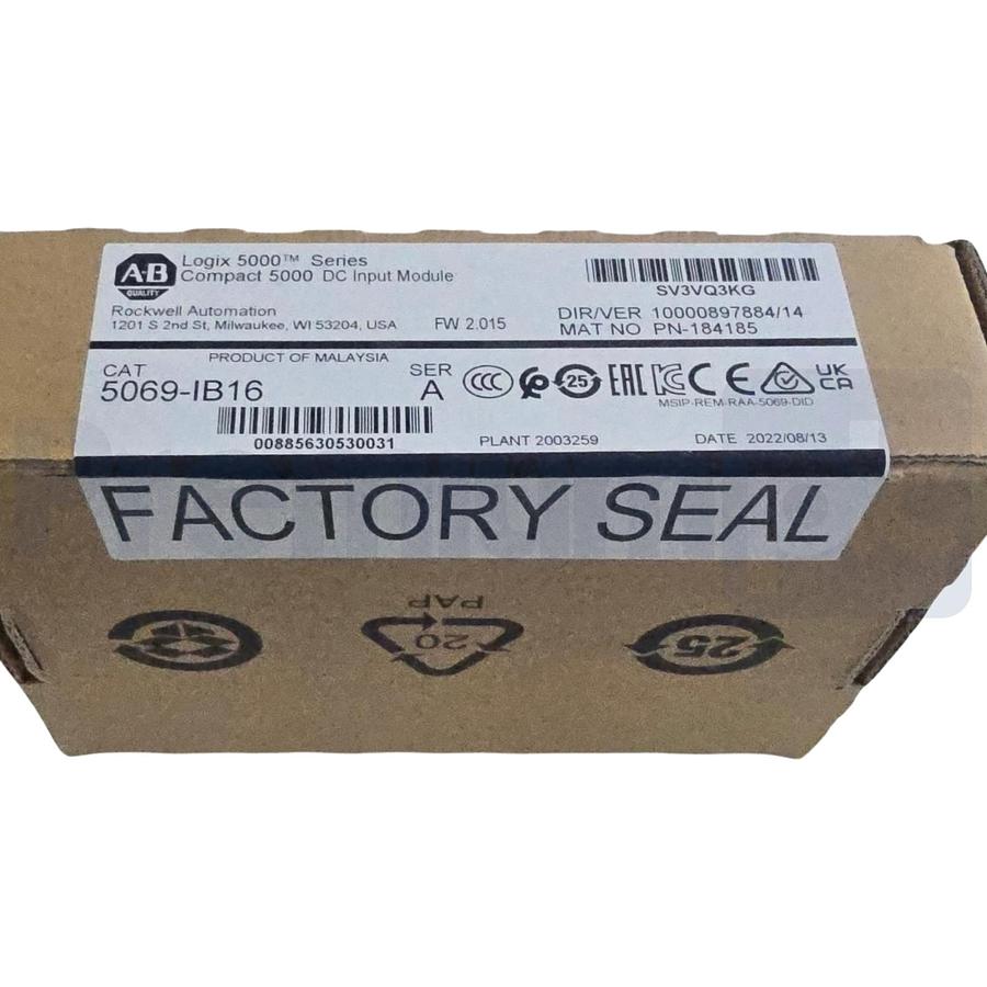 Used Sealed Pre-Owned Allen Bradley 5069-IB16 /A Compact 5000 16-Pt DC Input Module