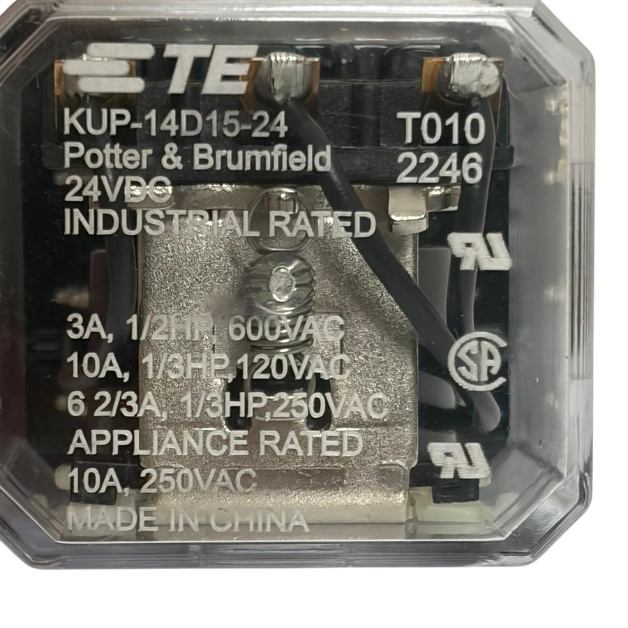 Used Lot of 4 TE Connectivity KUP-14D15-24 Potter & Brumfield Power Relay 24VDC 3PDT