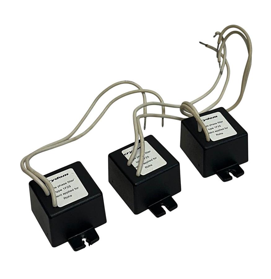 Used 3 CRYDOM 1F25 SINGLE PHASE SUPPRESSION FILTERS 275V USNP