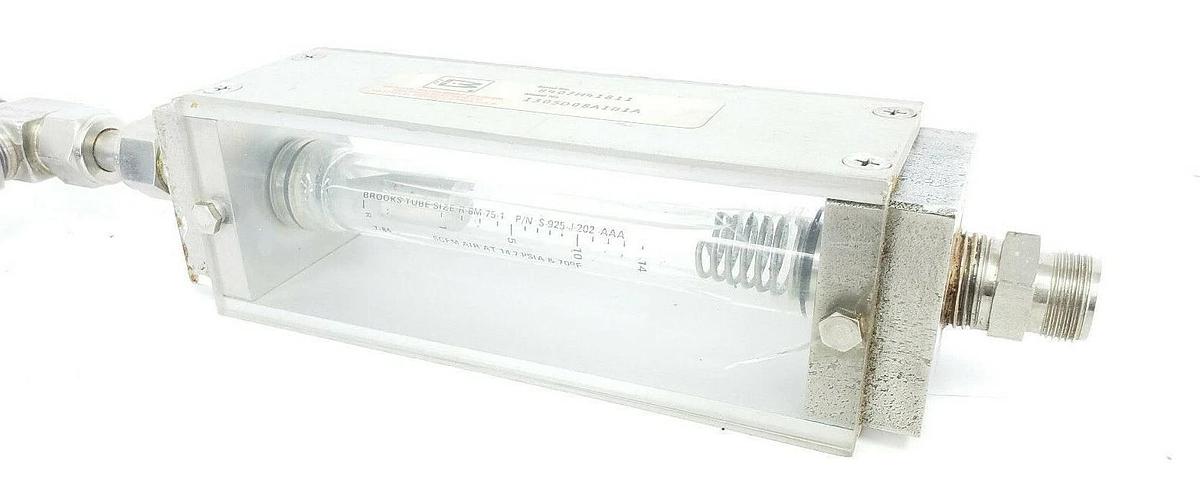 Used BROOKS 1305D08A1B1A FLOW METER 1-14 SCFM AIR R-8M-75-1 S-925-J-202-AAA