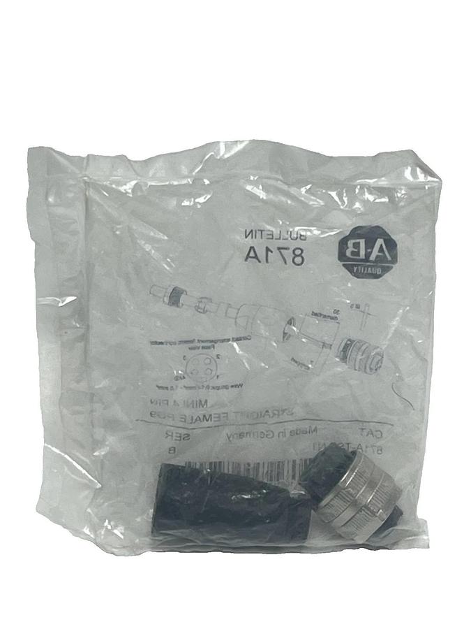 Used Allen Bradley 871A-TS4-N1 Mini 4-Pin Straight Female Connector Ser. B - NSFS