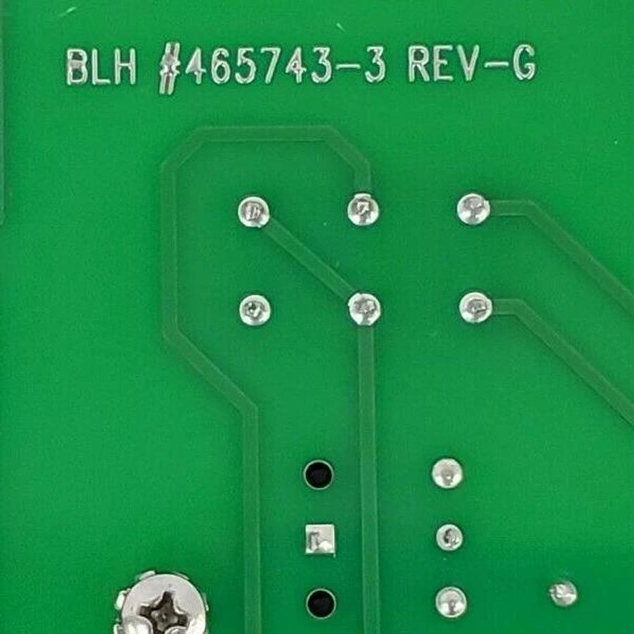 Used BLH ELECTRONICS 465741-3 CONTROL BOARD REV. N 465743-3 REV. G 3465-2021